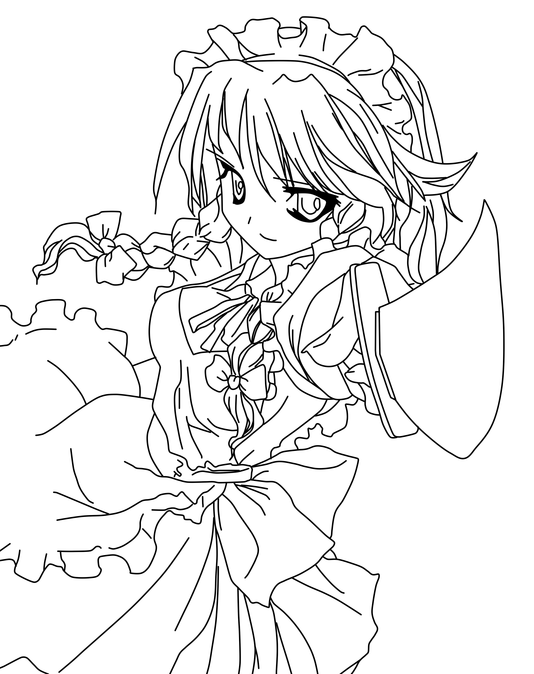 hair anime coloring pages - photo #21