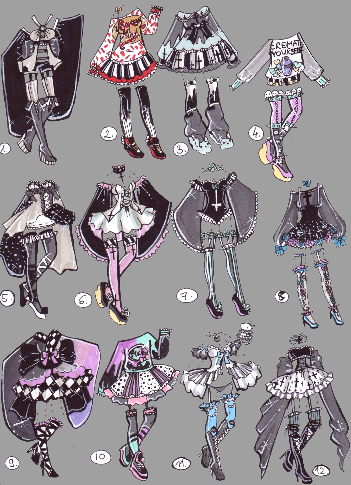 CLOSED-GothPastel Outfits by Guppie-Vibes on DeviantArt