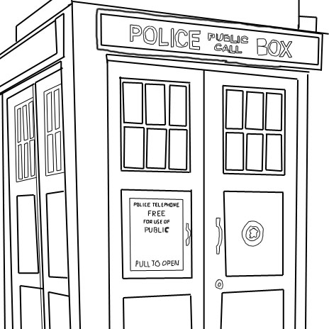 tardis coloring pages - photo #11