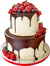 Strawberry cake with chocolate 50px by EXOstock