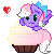 (Gift) Mlp Rainbow biscuit with her cupcake