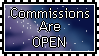 Commissions Are Open Stamp by Auroraangle