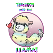 Sticker Llama by pitch-black-crow