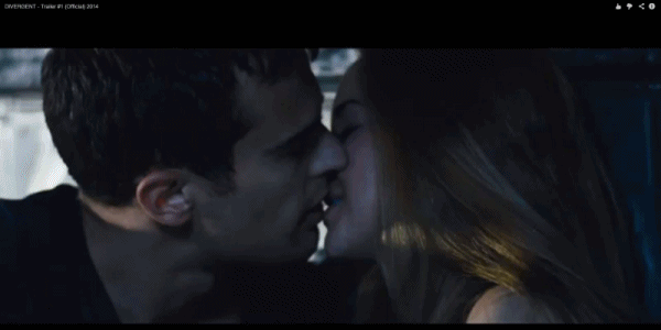Divergent movie GIF : Tris and Four KISS by flower94 on ...