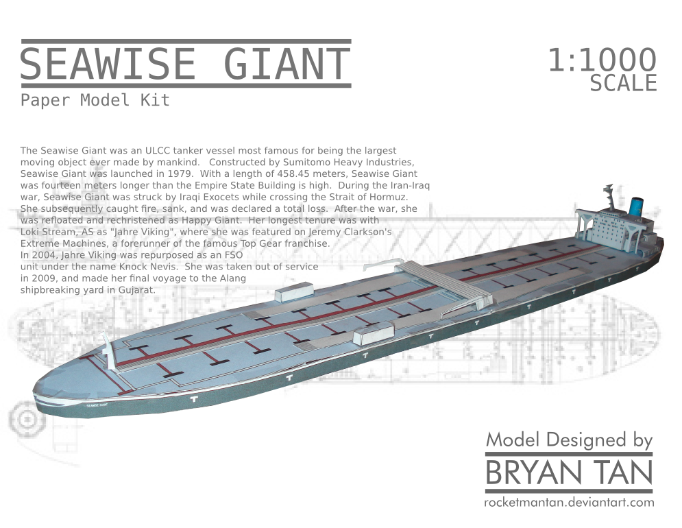Seawise Giant (Knock Nevis) Paper Model by RocketmanTan on ...
