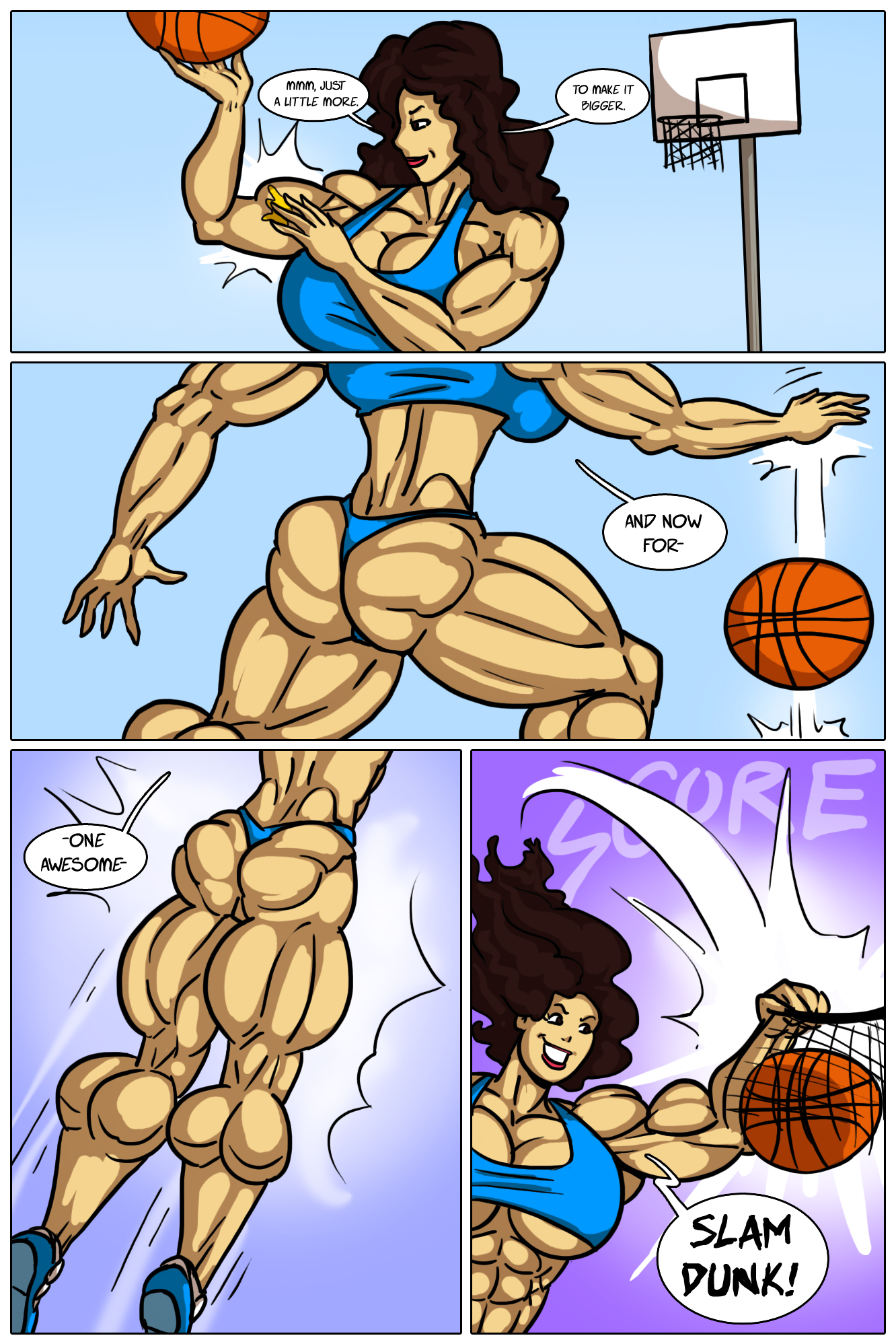 sexy female muscle cartoons