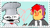 :Stamp: Gay Spaghetti Chef X Khonjin by Green-Puppy