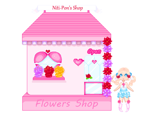Pixel Flowers Shop by Niti-Pon