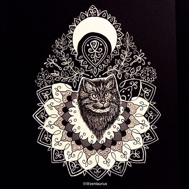 Luna Cat Mandala by Zentaurius on DeviantArt